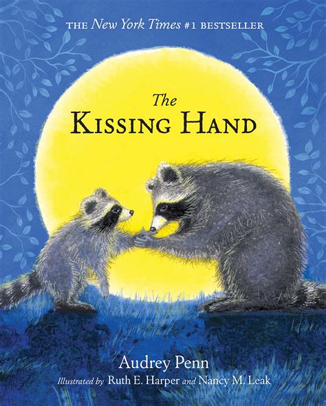 "The Kissing Hand" by Audrey Penn, part of "The Kissing Hand Series," is a heartwarming children's book that delicately addresses separation anxiety. The story revolves around a little raccoon named Chester, who is anxious about going to school. Chester's mother shares a special ritual, the kissing hand, to comfort him.